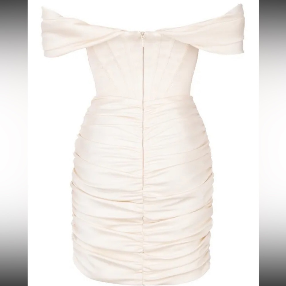 HOUSE OF CB 'Coraline' Ivory Satin Corset Dress - Picture 12 of 16
